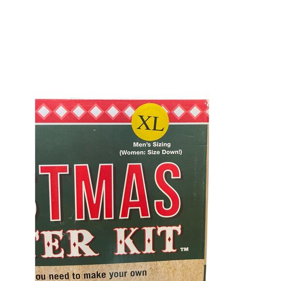 NWT Ugly Christmas Sweater Kit Men XL Women XXL Red Knit Sweater Reindeer Snow - Picture 5 of 11